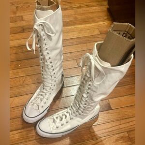 Converse Chuck Taylor All Star XXHi White Knee High Sneaker Boots W 10.5 M 8.5